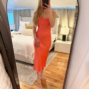 XS Express Satin Peach Dress